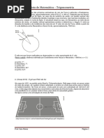 Lista de Matemática - Trigonometria