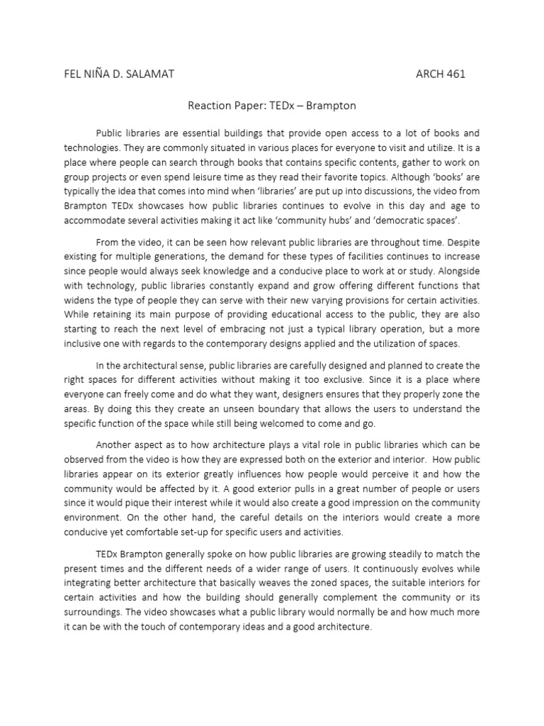 Salamat reaction paper download free pdf libraries public library