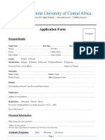 Undergraduate Application Form