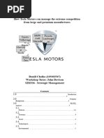 Tesla Motors Startegic Analysis