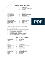 SUMMARY UNIT 1-4 ENGLISH 3rd GRADE