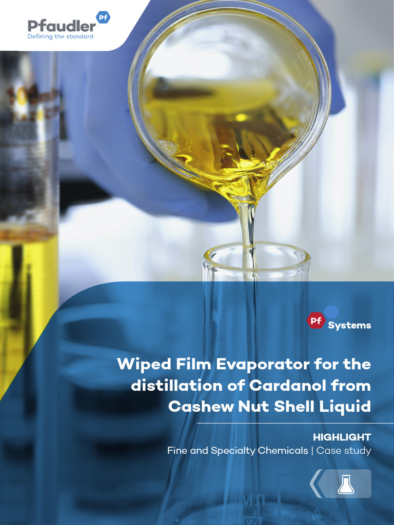 Wiped Film Evaporator For The Distillation of Cardanol From Cashew Nut ...