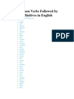 Common Verbs Followed by Infinitives in English