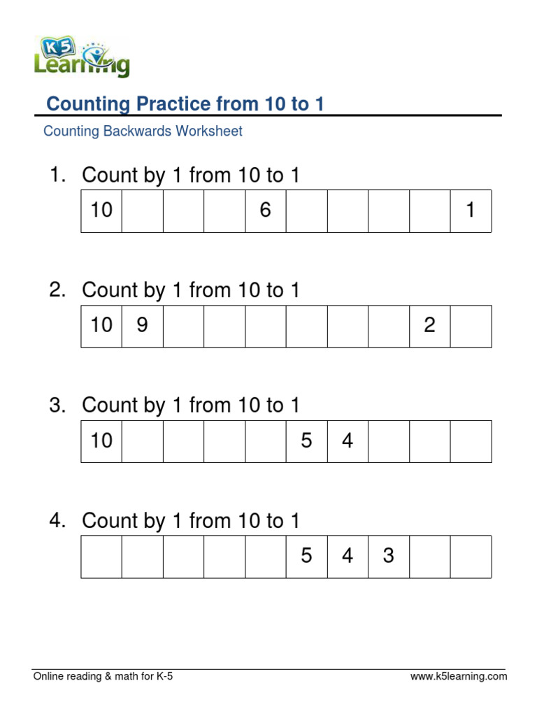 Counting Backwards C PDF
