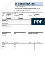 Request For Inspection Form