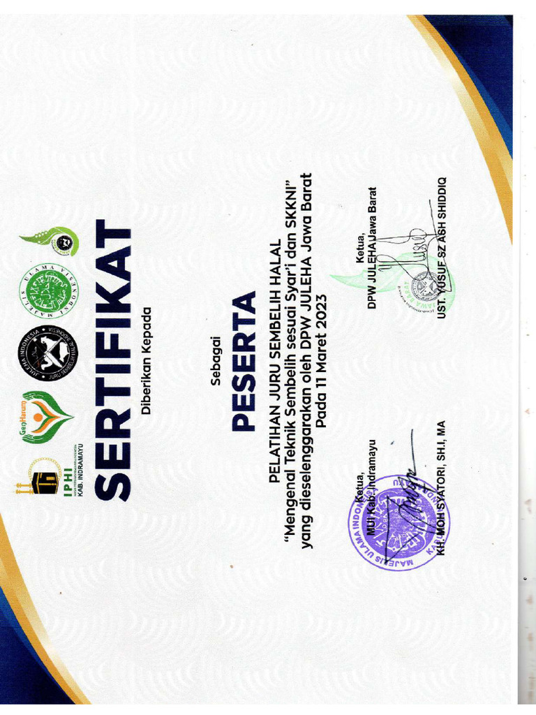 Sertifikatjuleha Pdf