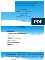 Non Linear Equations On Numerical Analysis