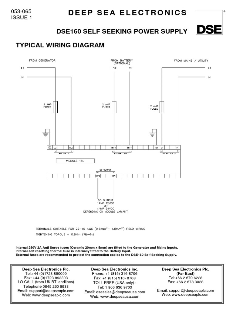 DSE160 Self Seeking Power Supply Wiring | PDF | Fuse (Electrical ...