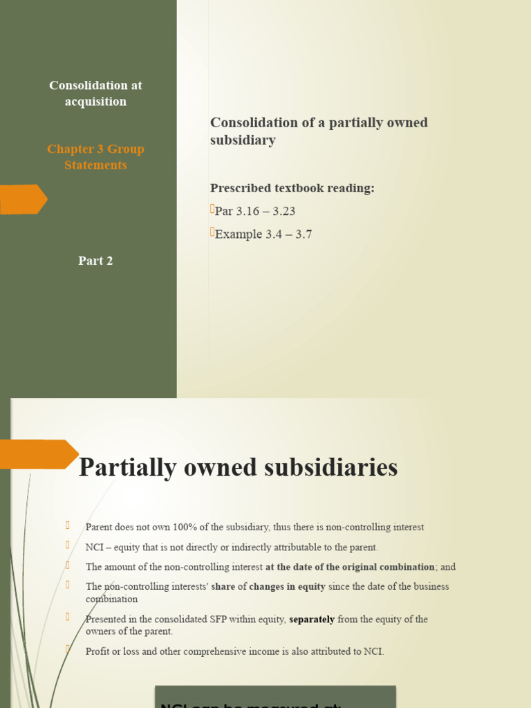 Chapter+3+Consolidation+at+aquisition+date+ PART+2 | PDF | Goodwill ...