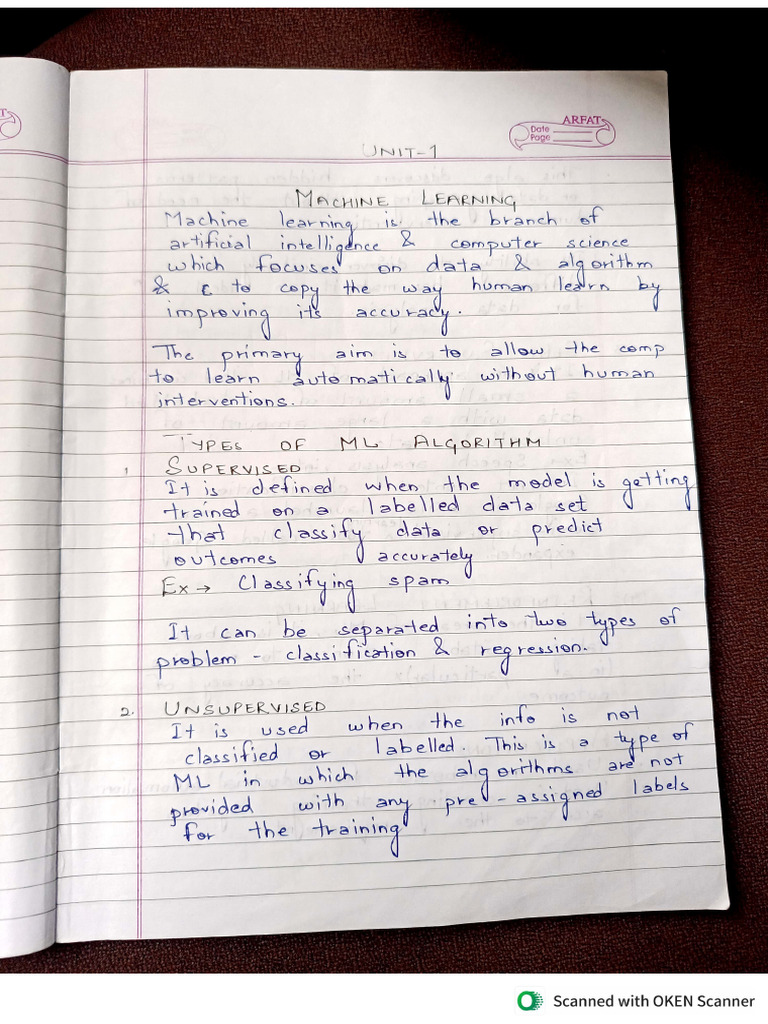 Unit 1 ML | PDF