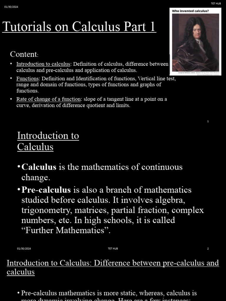 Calculus Basics for Beginners | PDF | Function (Mathematics) | Calculus