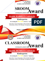 Kinder - AWARDS - CERTIFICATE