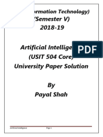 Artificial Intelligence Paper Solution May 2019