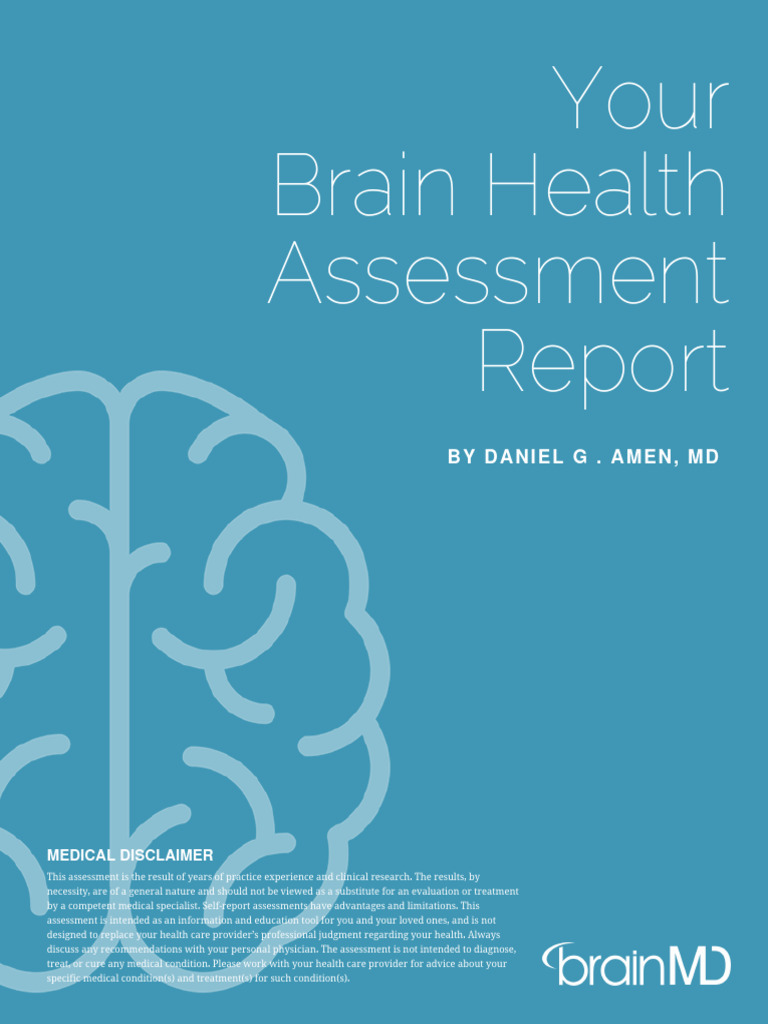 BrainHealthAssessment Report | PDF | Brain | Dietary Supplements
