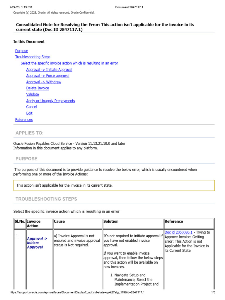 Consolidated Note For Resolving The Error This Action Isn't Applicable ...