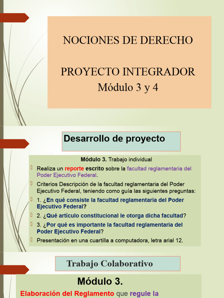 Nociones de Derecho Módulo 3 y 4 | PDF | Regulación | Gobierno