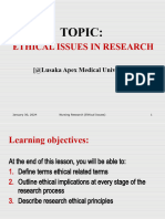 NR 3 Ethical Issues in Research I