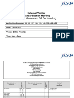 Science Standardisation Agenda Minutes and QA Decision Log 22 23