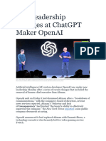 Top Leadership Changes at ChatGPT Maker OpenAI