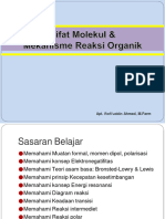 Sifat Molekul Dan Mekanisme Reaksi Organik