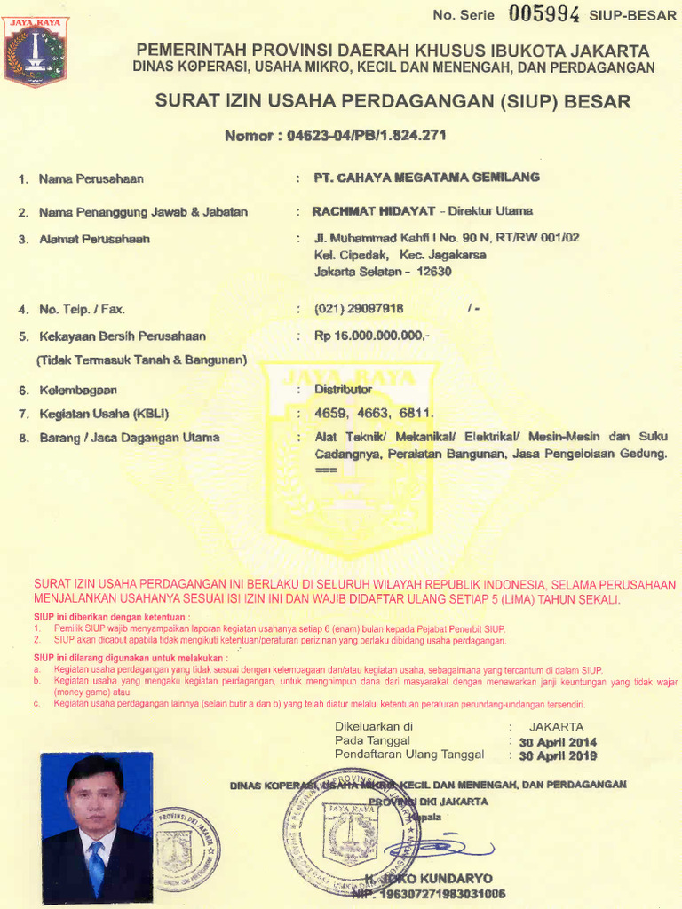 Contoh SIUP | PDF
