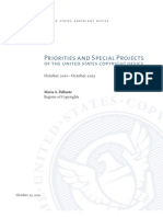 Priorities and Special Projects of the United States Copyright Office (2011-2013)