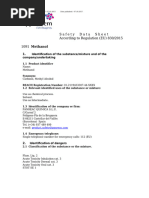 Methanol BP. PH - Eur MSDS