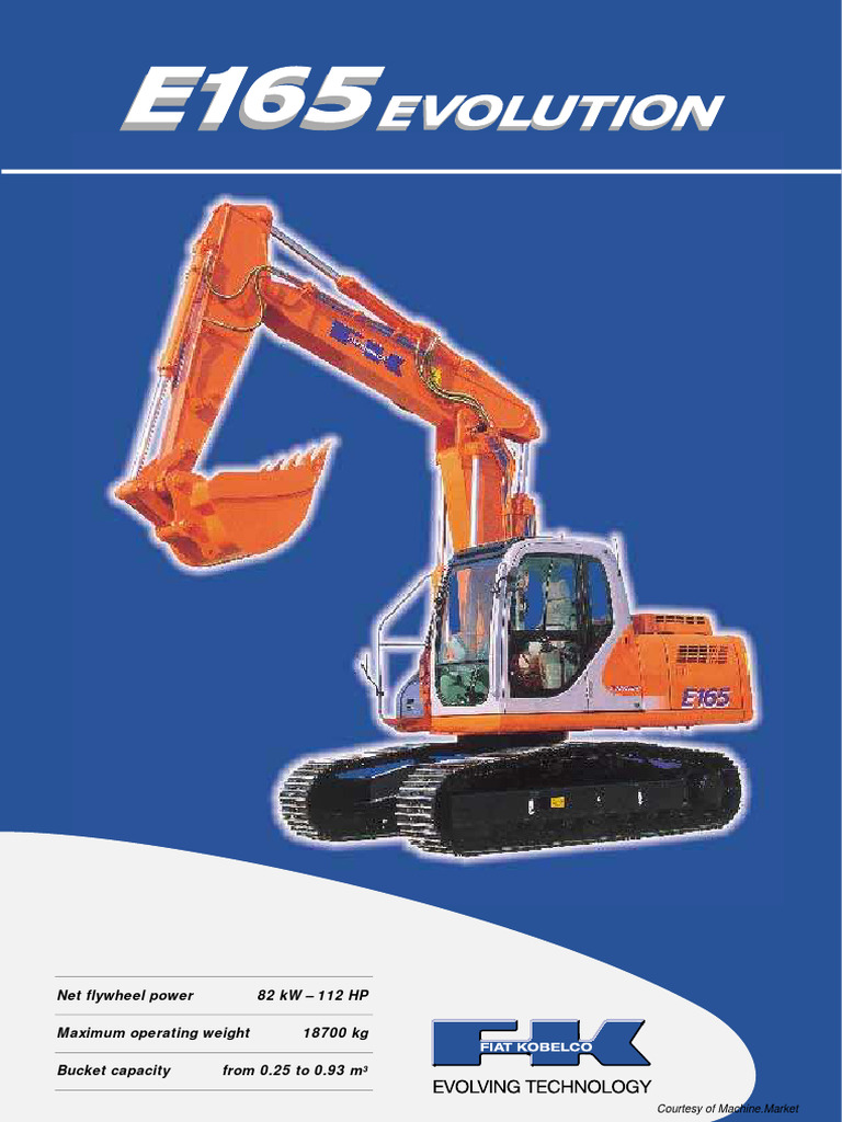 E165 Excavator Specs & Features | PDF