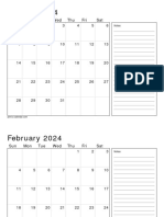 Calendar Print Type 3 2024