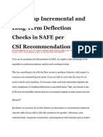 Setting Up Incremental and Long Term Deflection Check in SAFE
