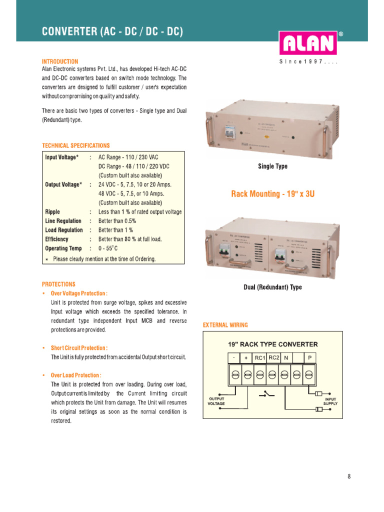 ALAN MAKE Converter 19inch Single-Dual | PDF