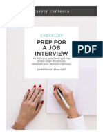 Prep Checklist For A Job Interview