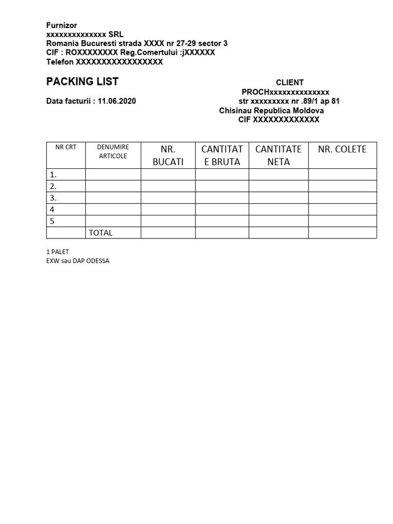 Packing Model Pdf