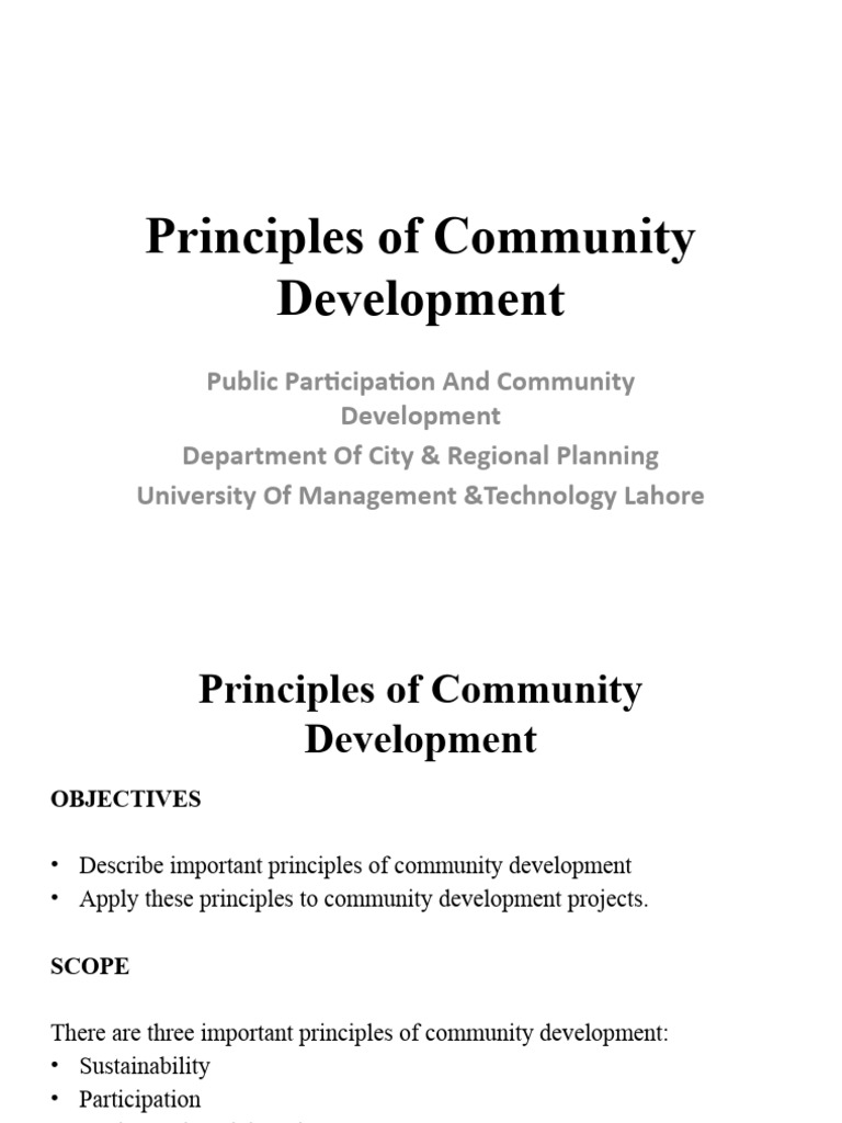04-Principles of Community Development | PDF | Community | Justice