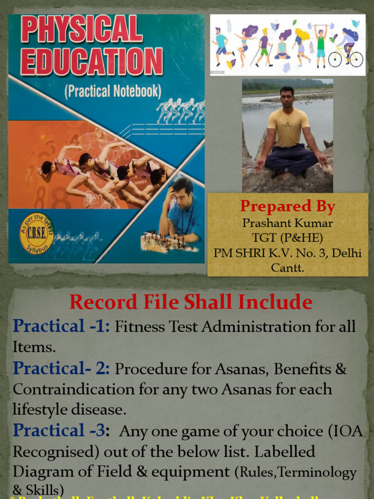 Class 12 Physical Education Practical Guide | PDF | Asana | Volleyball