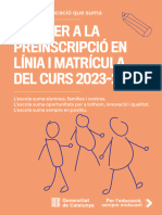 Guia Per A La Preinscripció en Línia I Matrícula Del Curs 2023-2024