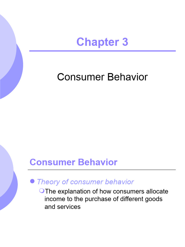 Understanding Consumer Behavior Theory | PDF | Utility | Consumer Behaviour