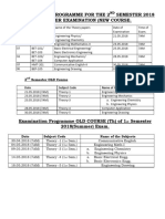 Examination Schedule of Diploma 1st 4th 5th 6th Semester Regular and Back Paper