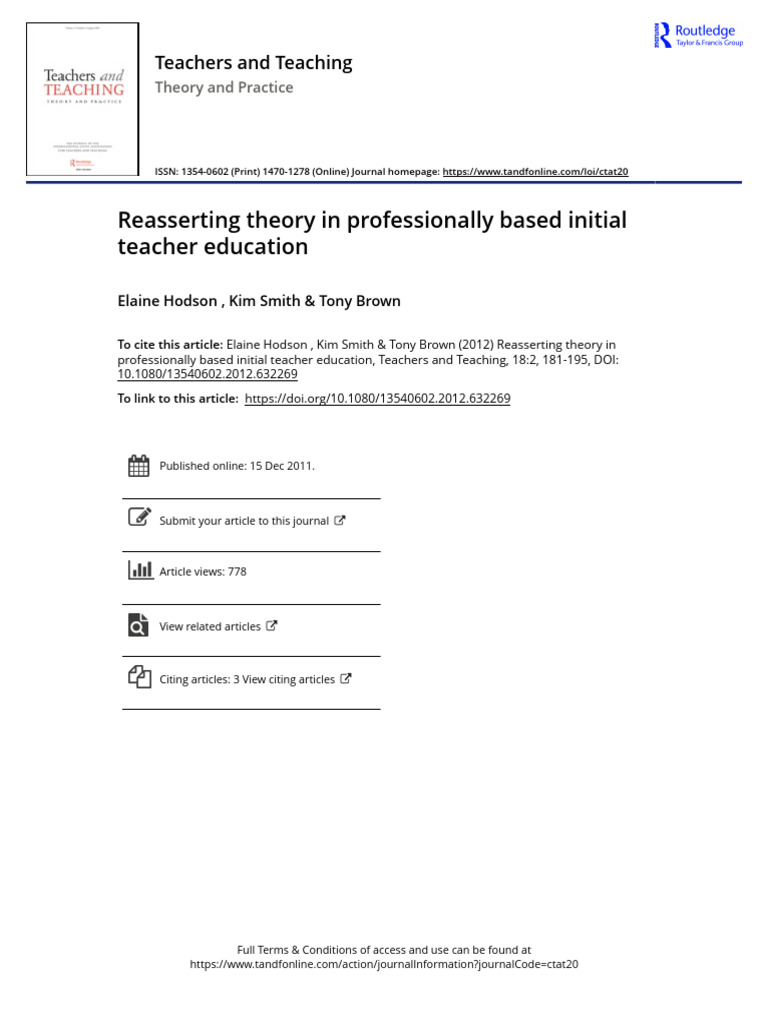 Initial Teacher Education Qualification Australia