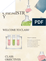 Chemistry Class Education Presentation in Yellow Watercolor Style
