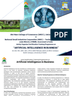 Brochure of Joint Certification Training Programme On Artificial Intelligence in Business