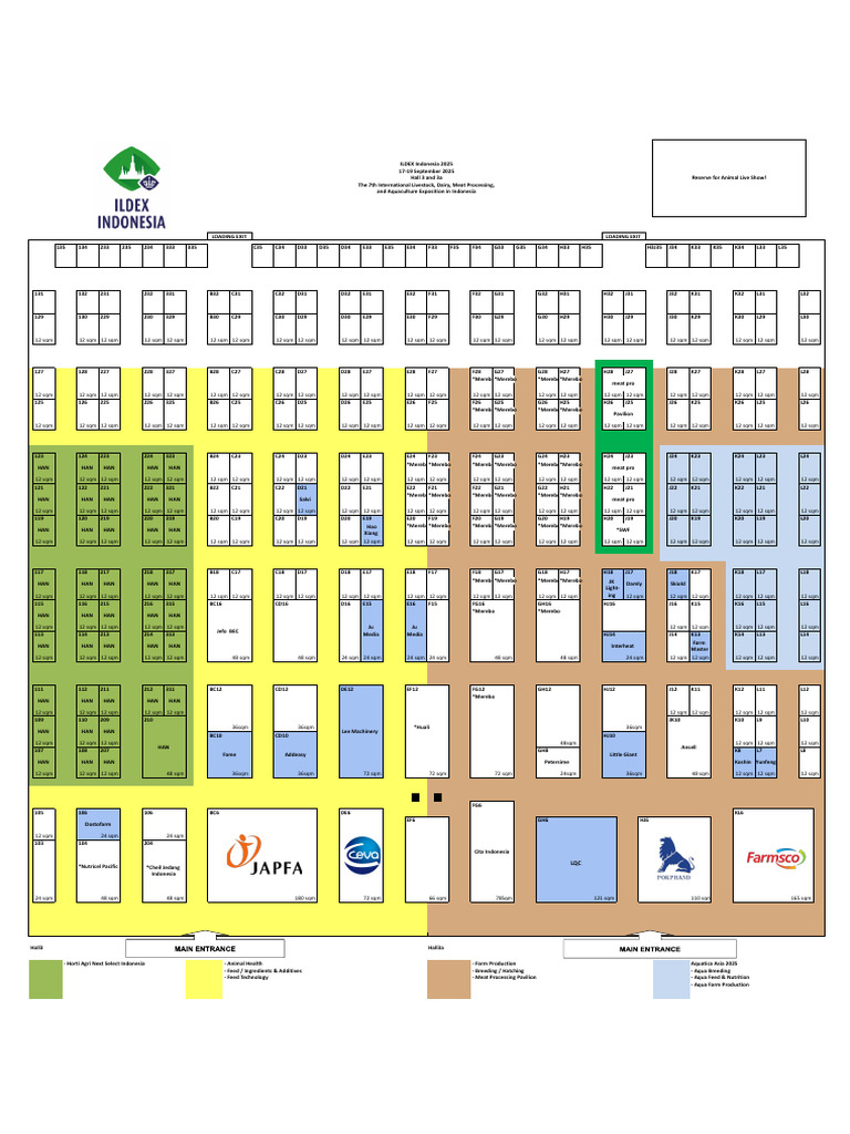 27Sep23ILDEX Indonesia 2025 Floorplan&Exhibitor List Floorplan PDF