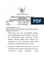 24.01.2024 - Sambutan PJ Gub - Penyerahan Sertipikat Door To Door