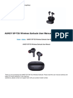 Aukey Ep t25 Wireless Earbuds Manual