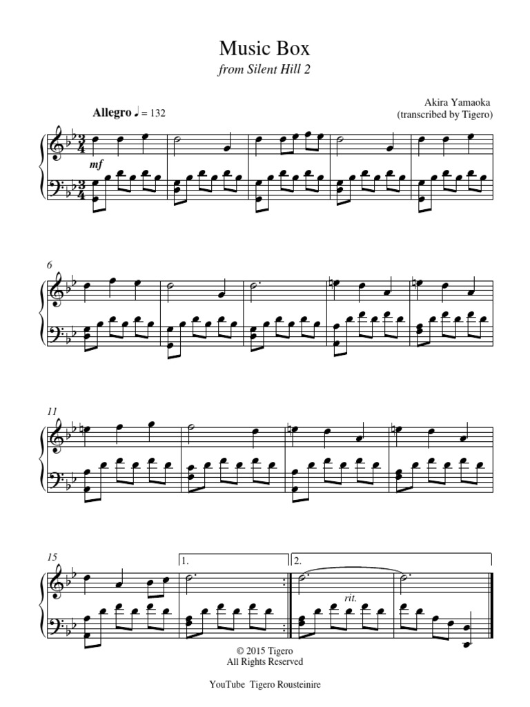 Silent Hill 2 Music Box PDF