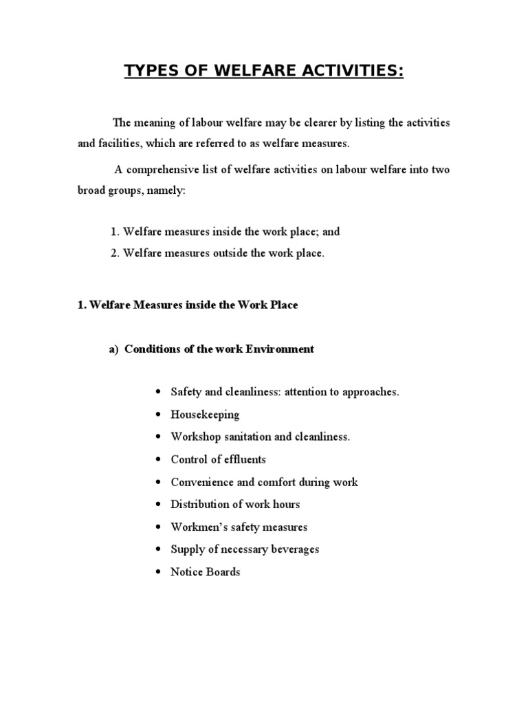 What is welfare pdf