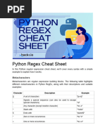 Python Regex Cheat Sheet