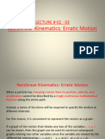 Lecture 2 - 3 Rectlinear Kinematics (Erratic Motion)