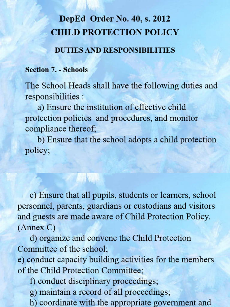 Child Protection Policy | PDF | Child Protection | Bullying