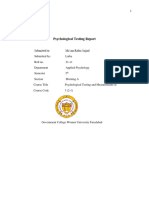 Psychological Testing Report-1